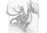 draw fantasy art in cross hatching style
